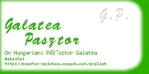 galatea pasztor business card